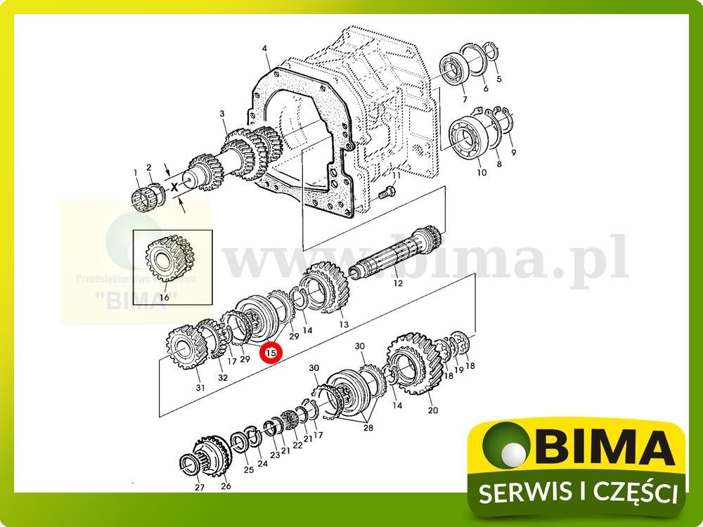 Synchronizator John Deere 6515,6415,6615,6715,6534,6130