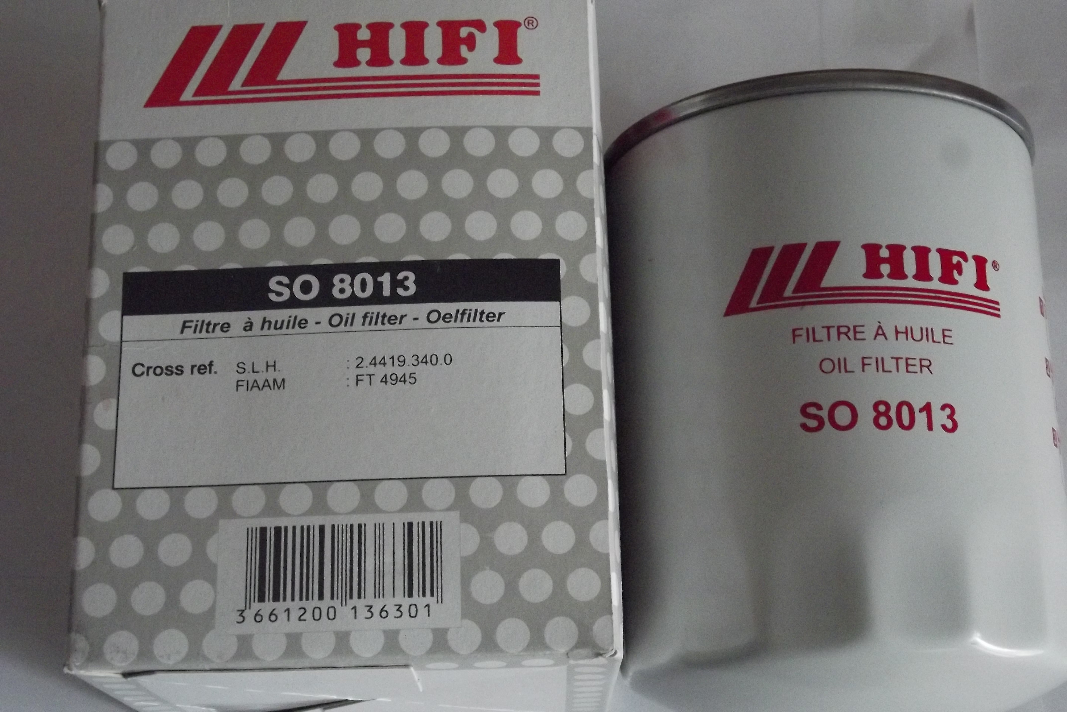 Filtr oleju SO 8013 SAME, LAMBORGHINI, HUMERLIMANN, DEUTZ — zdjęcie 1