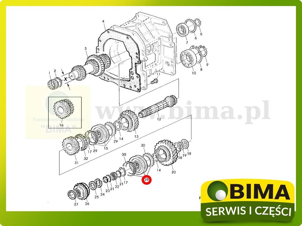 Synchronizator John Deere 6020,6120,6220,6320,6420,6520 — zdjęcie 2