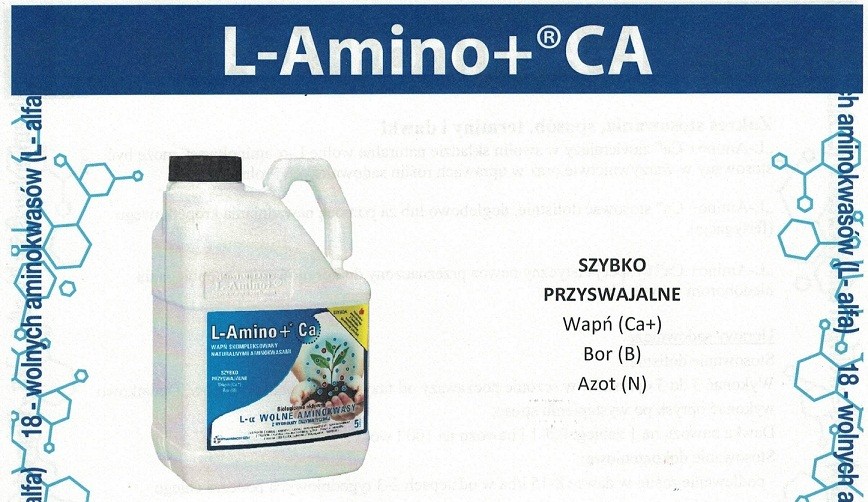 Polskie Aminokwasy, Biostymulator Agro-Sorb  L-Amino+ Ca  — zdjęcie 2