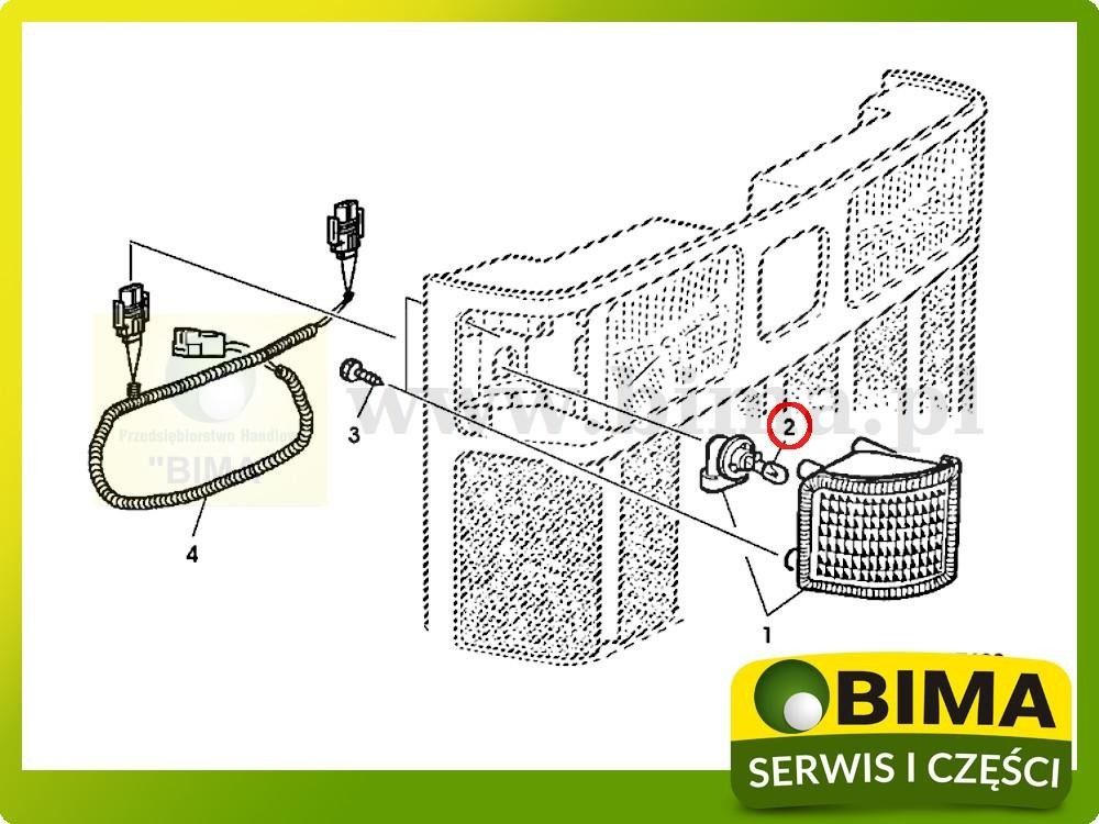 Żarówka kątowa 12v/50w pgj13 John Deere 5500,5210,5310 — zdjęcie 2