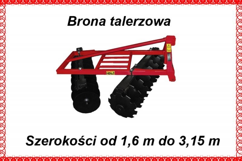 BRONA TALERZOWA 2,7 m 3,15 M V X TRANSPORT, RATY — zdjęcie 1