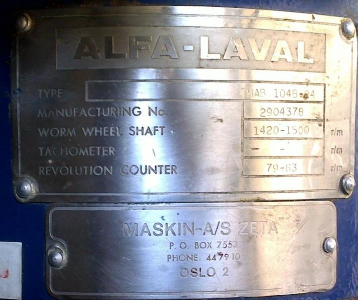 Wirówka Alfa-laval — zdjęcie 2