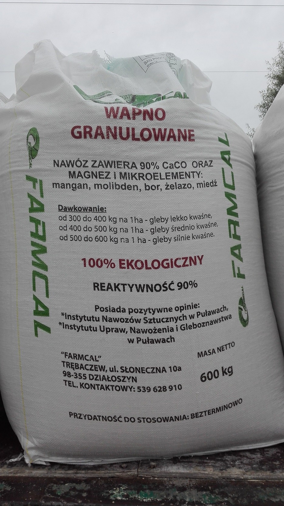 Nawóz wapniowy granulowany 90%