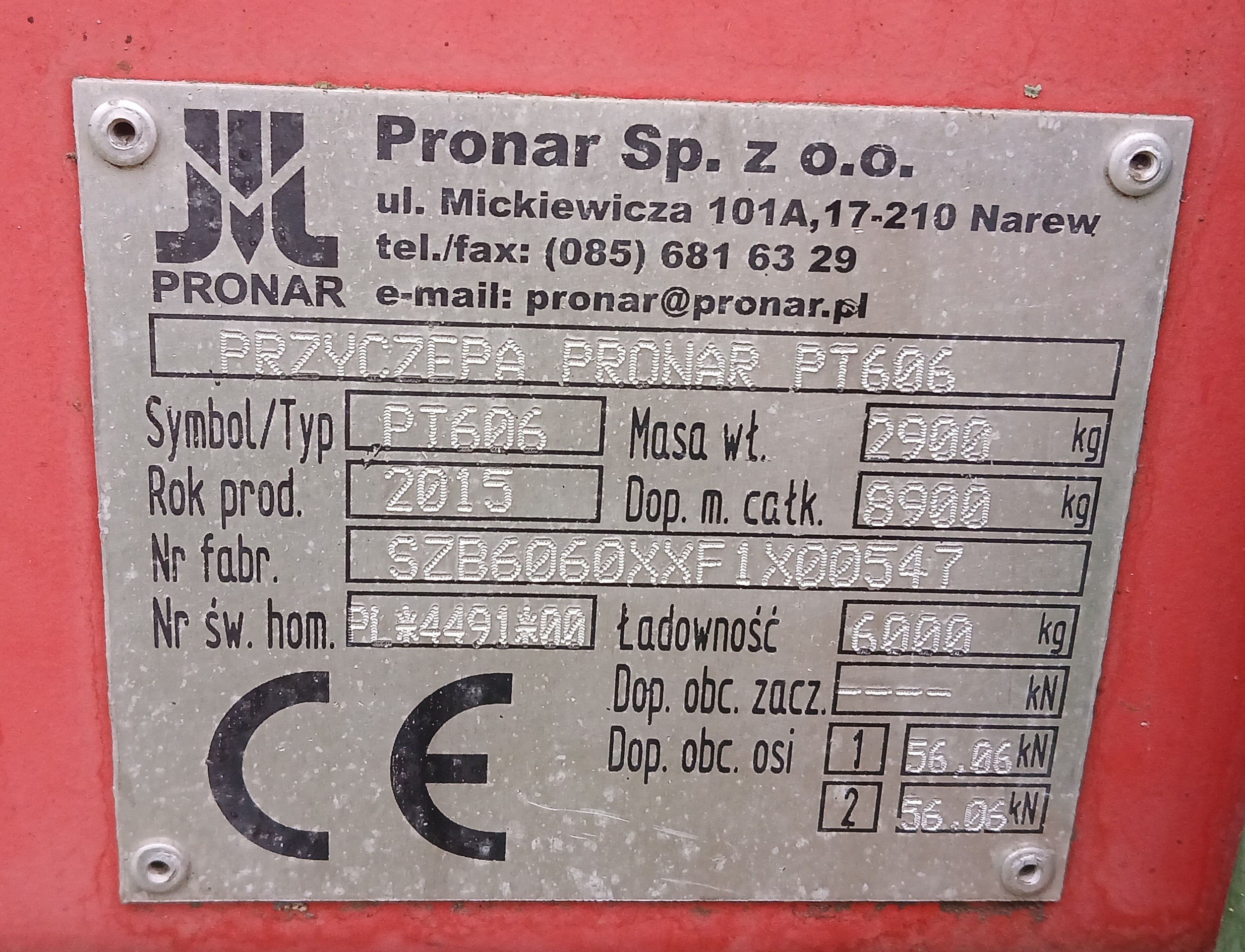 sprzedam PRZYCZEPA ROLNICZA Pronar — zdjęcie 5