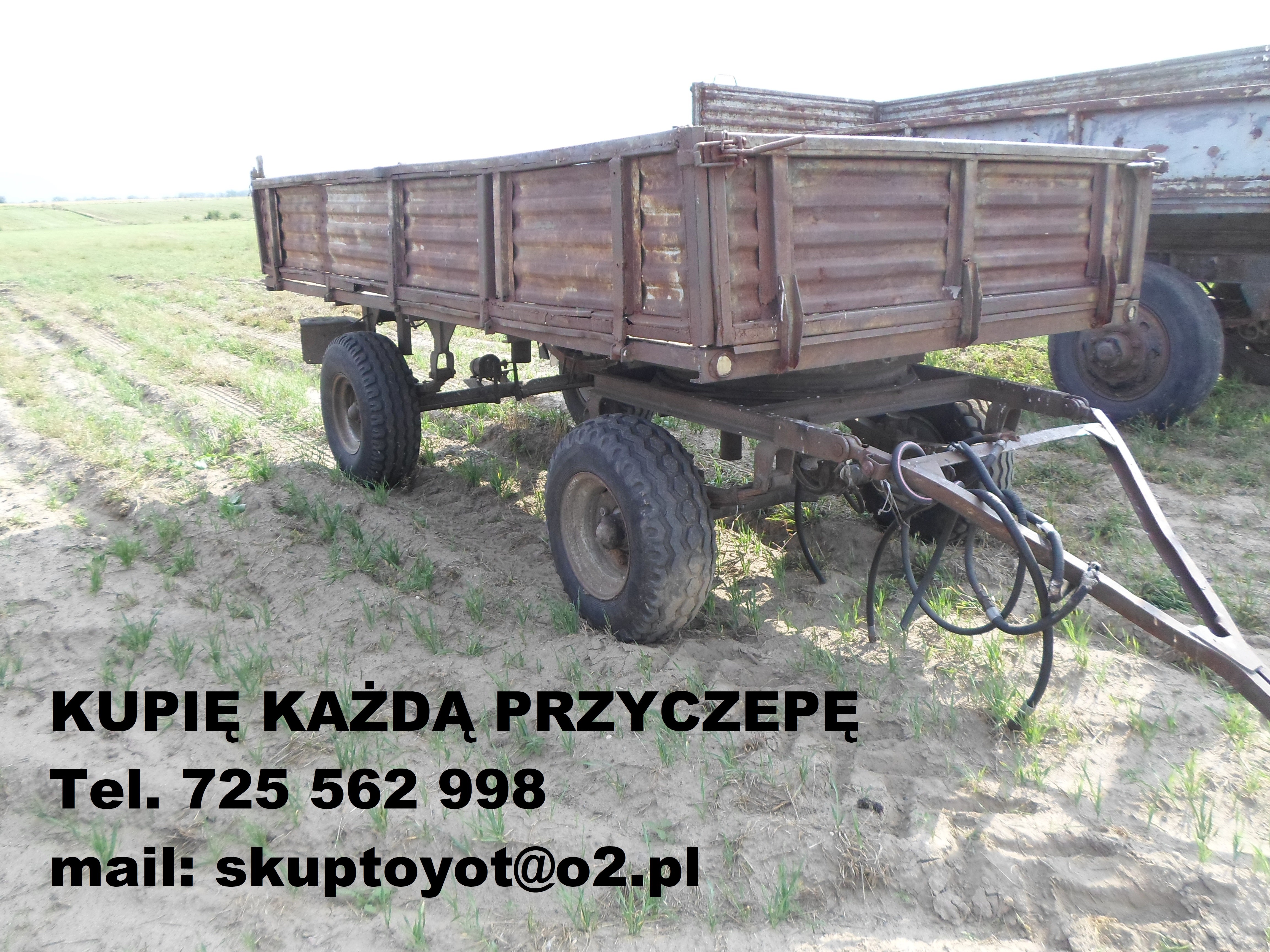 Kupię Przyczepę Rolniczą Wywrotkę lub Sztywną Może być całkowicie skor — zdjęcie 1