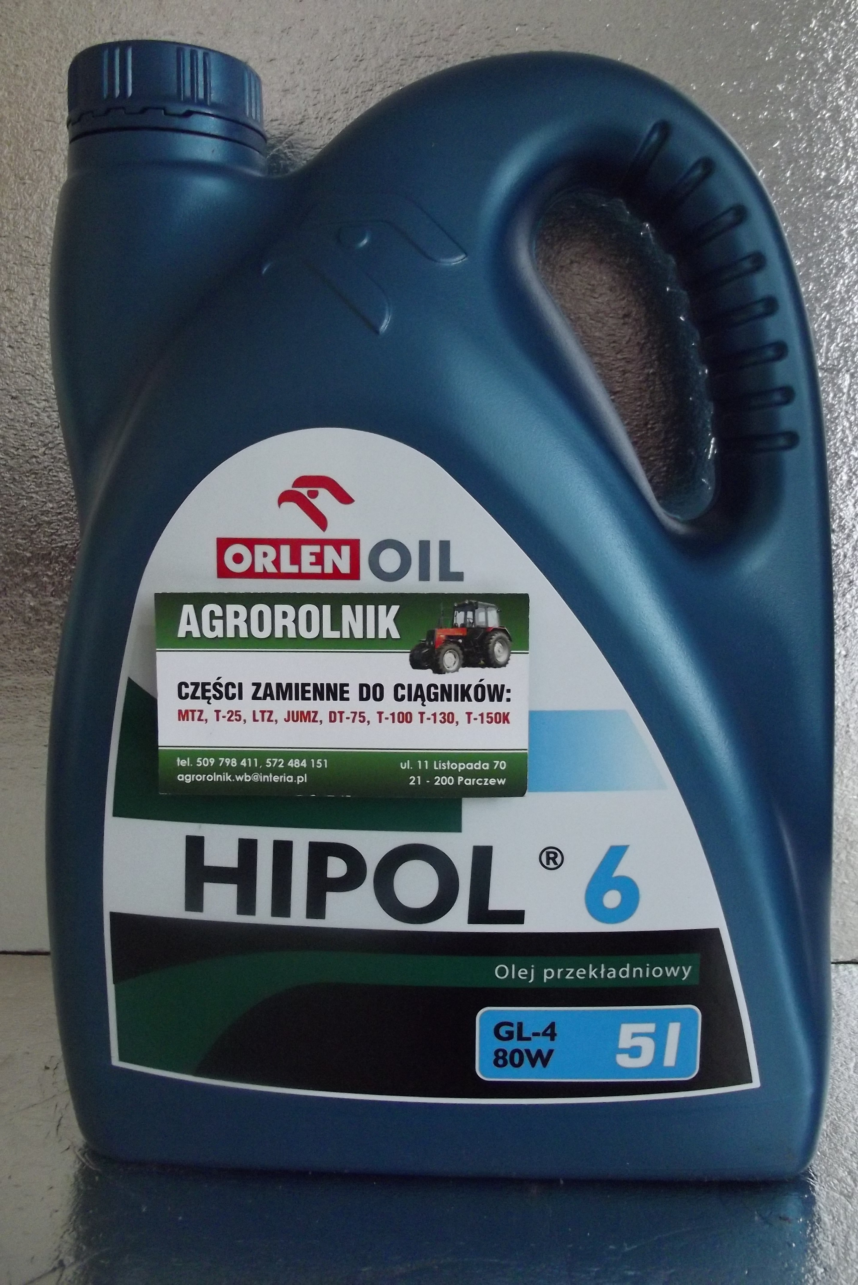 Olej przekładniowy Hipol 6 80W 5l Orlen — zdjęcie 1