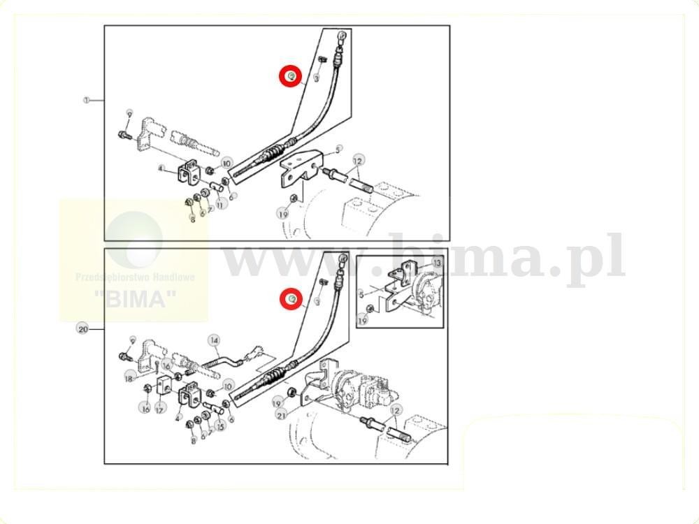 Linka hamulca ręcznego John Deere 6920S,,6010,6020,6100 — zdjęcie 2