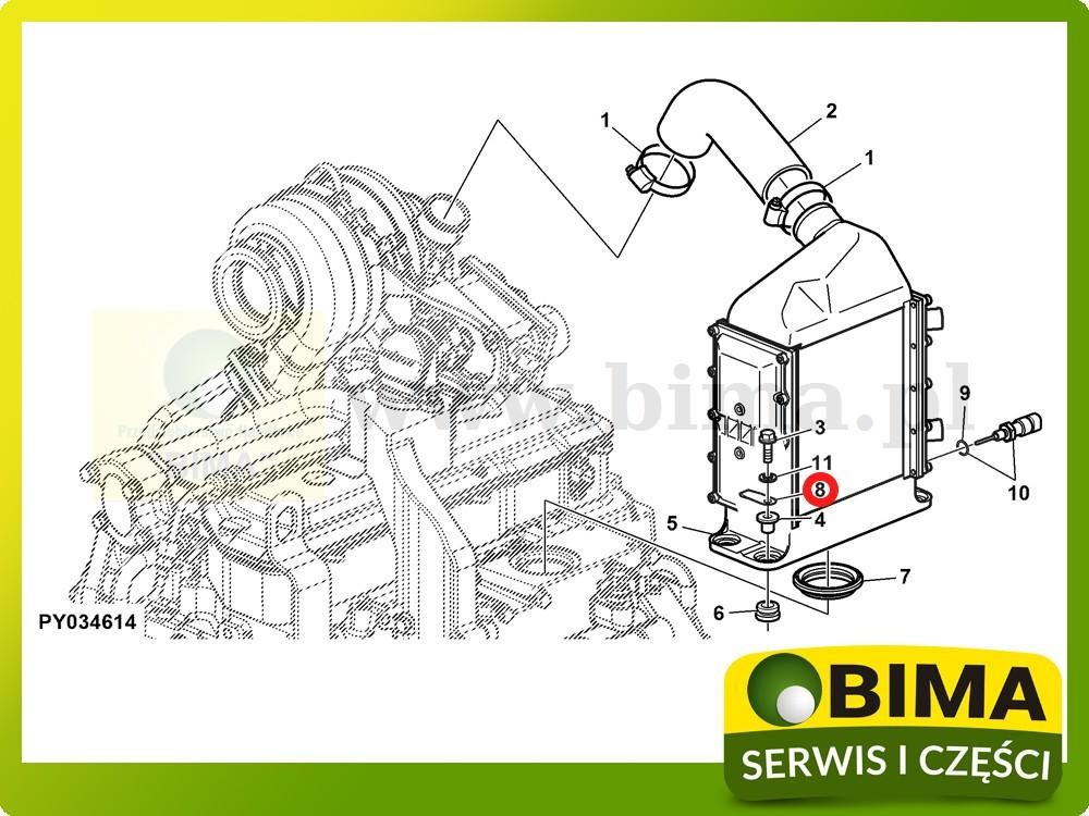 Uchwyt chłodnicy John Deere 7530,6534,6130,6230,6330 — zdjęcie 2