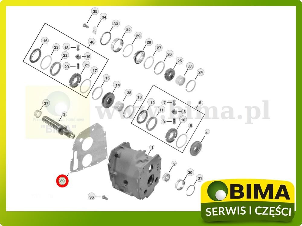 Uszczelka skrzyni biegów John Deere 7810,7200,7210,7400