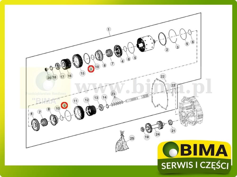 Oring john skrzyni biegów John Deere 6830,6930,7430 — zdjęcie 2