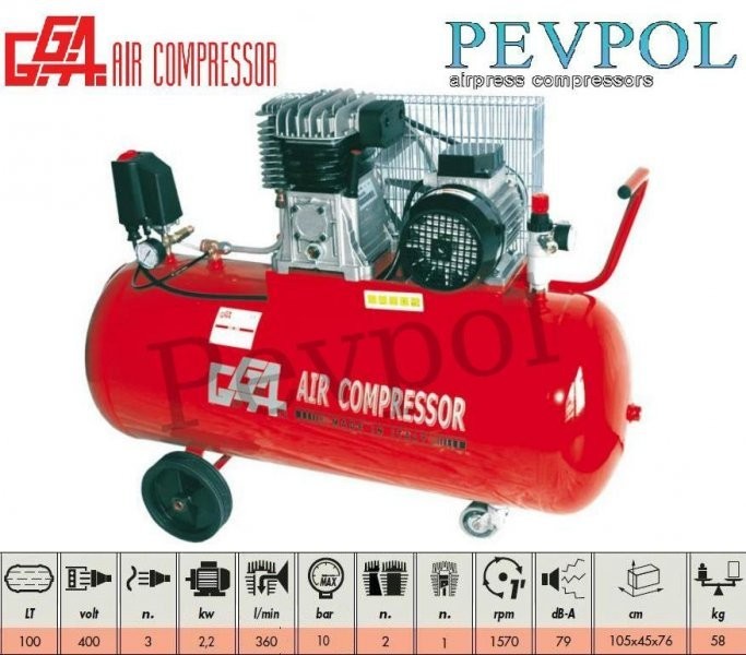 Sprężarka Tłokowa, GGA  Air Compressor, GG 480