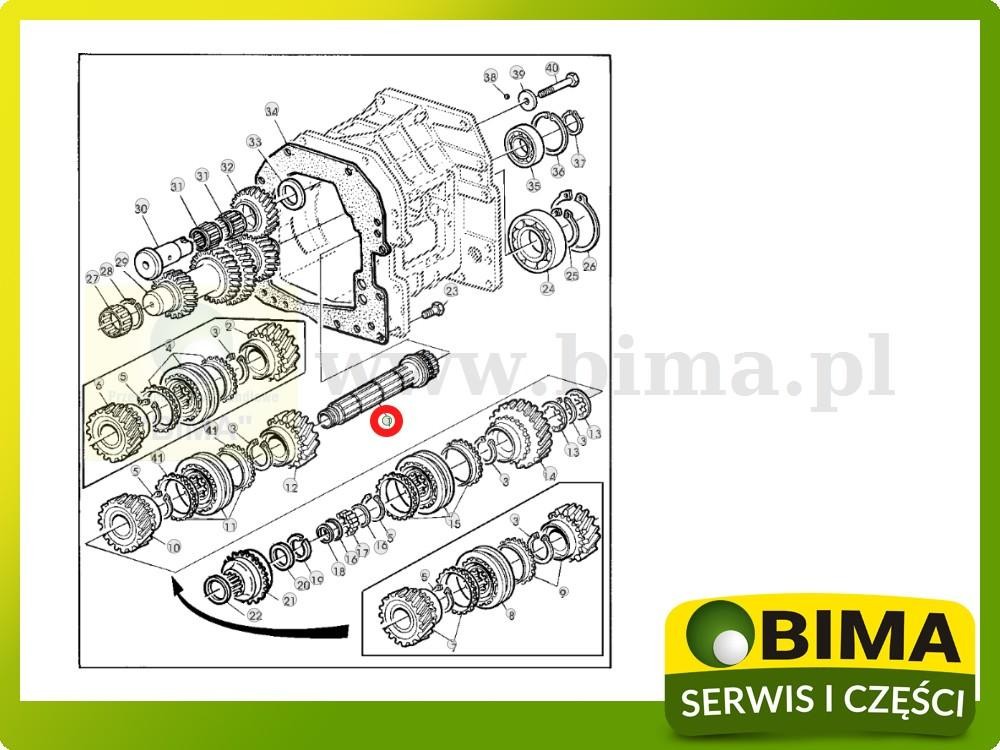 Wałek skrzyni biegów z31/11 John Deere 6300,6400,6100 — zdjęcie 2