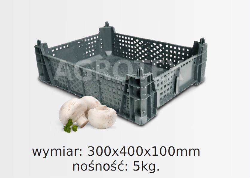 skrzynki na pieczarki, grzyby, owoce