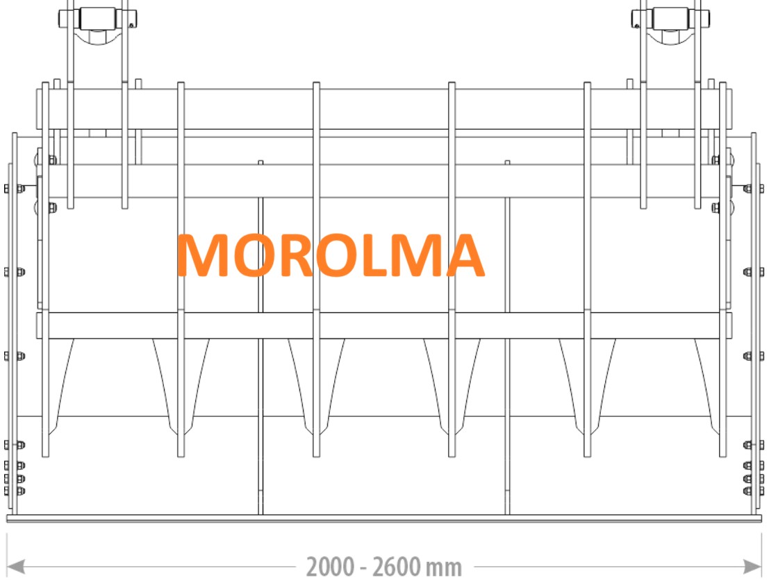 HIT Łyżka z dociskiem łyżkokrokodyl szufla GOLIAT FK MACHINERY 1116kg  — zdjęcie 4