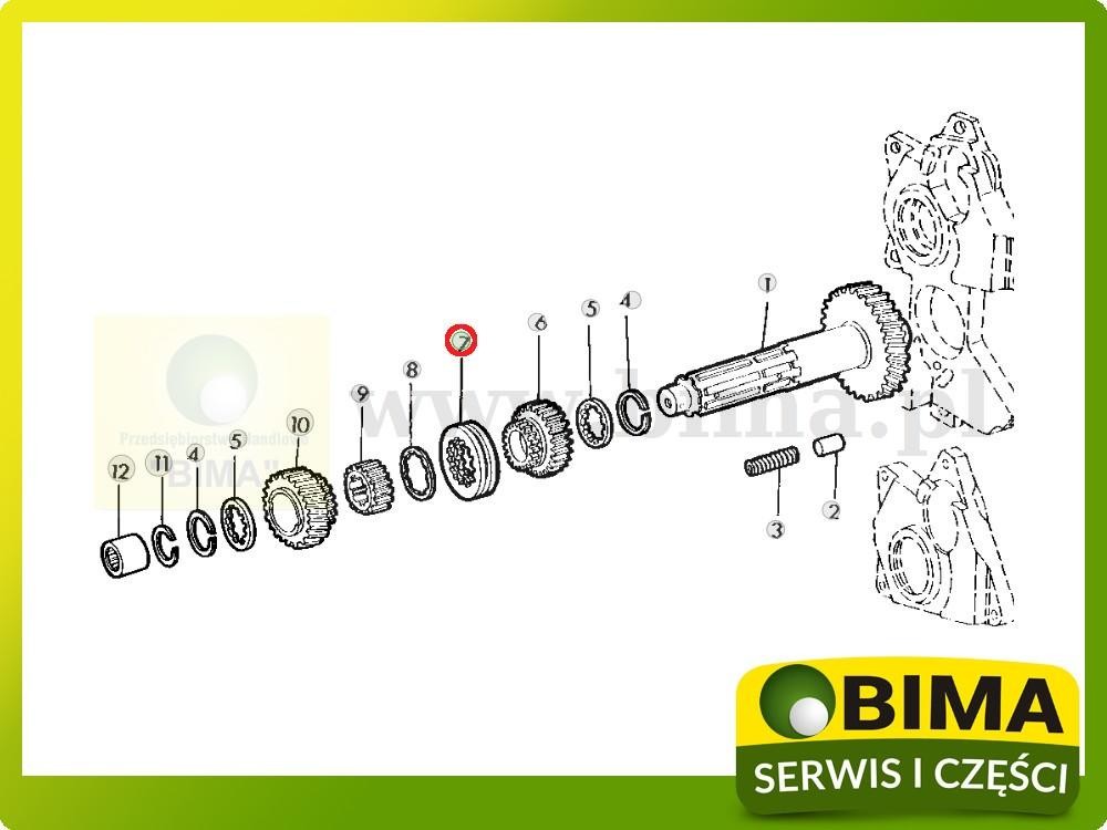 Przesuwka mufa John Deere 2650,2650N,2850,840,940,1040 — zdjęcie 2
