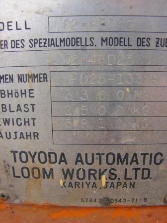 Wózek widłowy TOYOTA Diesel udźwig 2500kg — zdjęcie 4