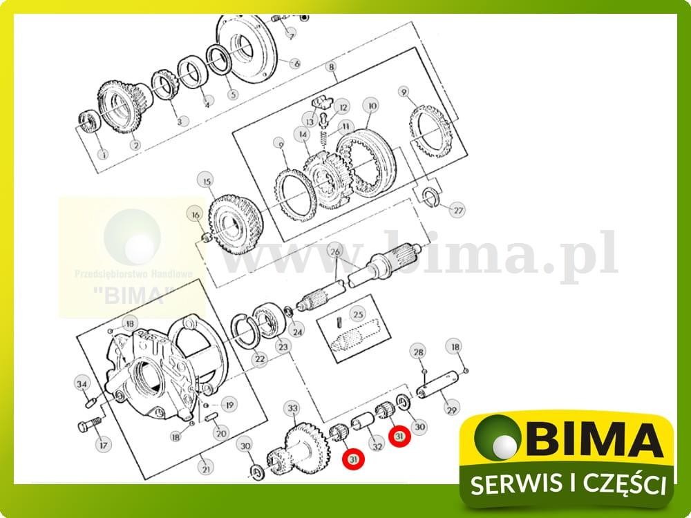 Łożysko igiełkowe John Deere 1040,1140,1350,1550,1640