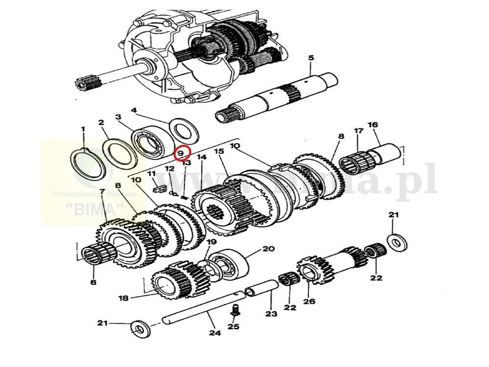 Synchronizator rewersu części do MF Massey Ferguson 3080, — zdjęcie 5