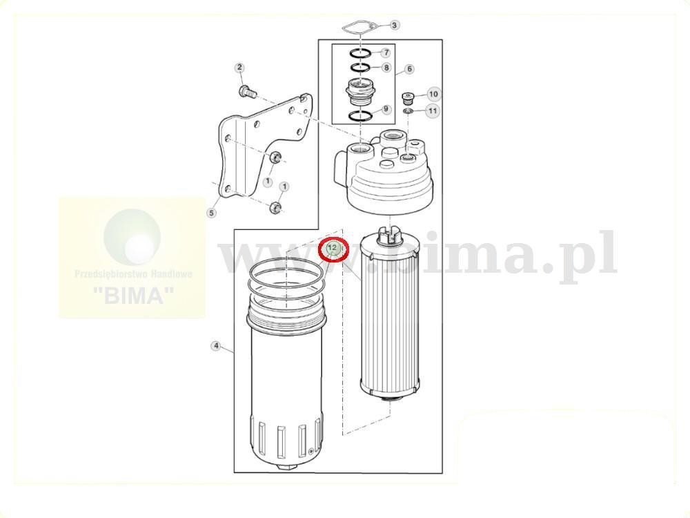 Filtr hydrauliki John Deere 6190R,6195M,6195R,6210R — zdjęcie 2