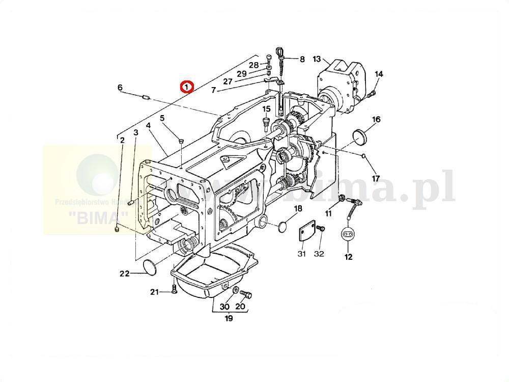 Obudowa tylnego mostu BIMA5357 MF Massey Ferguson 3125 — zdjęcie 4