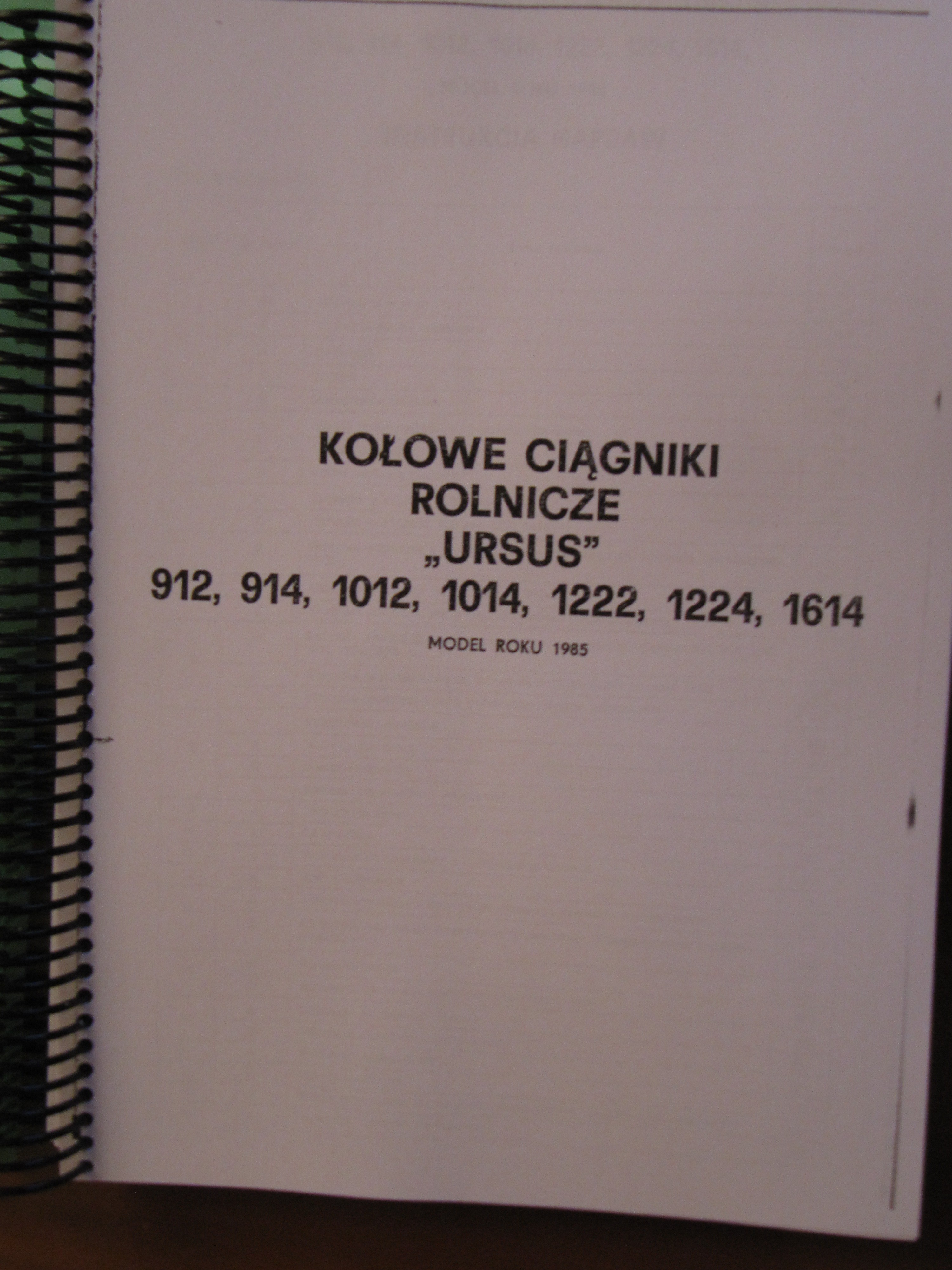 Instrukcja napraw ciągnika URSUS 912,914,1012,1014,1222,1224,1614 — zdjęcie 1
