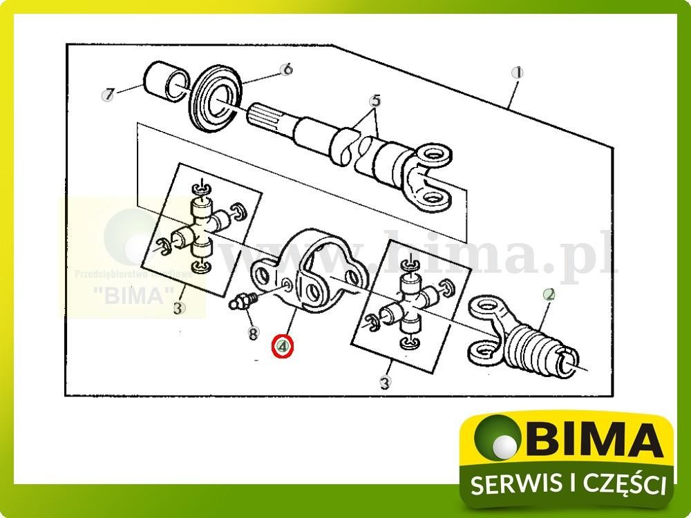 Łącznik środkowy półosi John Deere 6520,6620 — zdjęcie 2