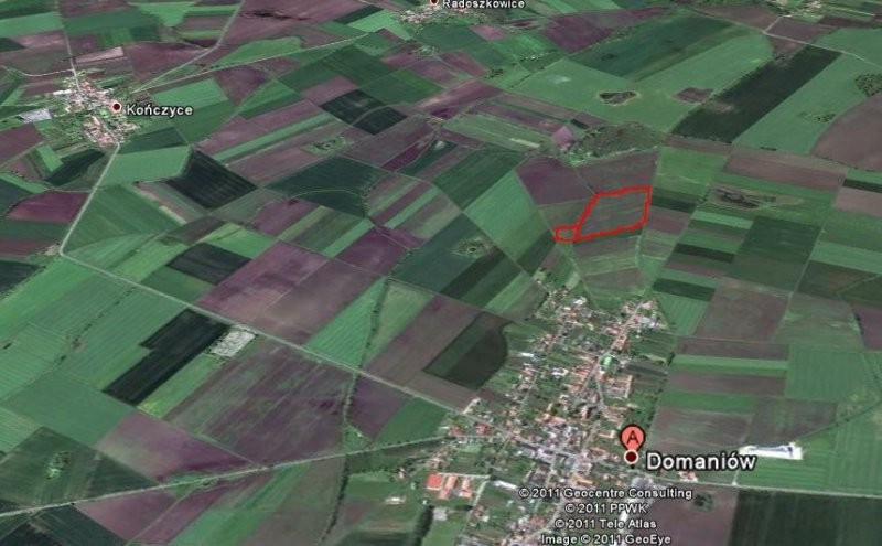 Ziemia rolna na sprzedaż - 5 ha - wieś Domaniów — zdjęcie 1