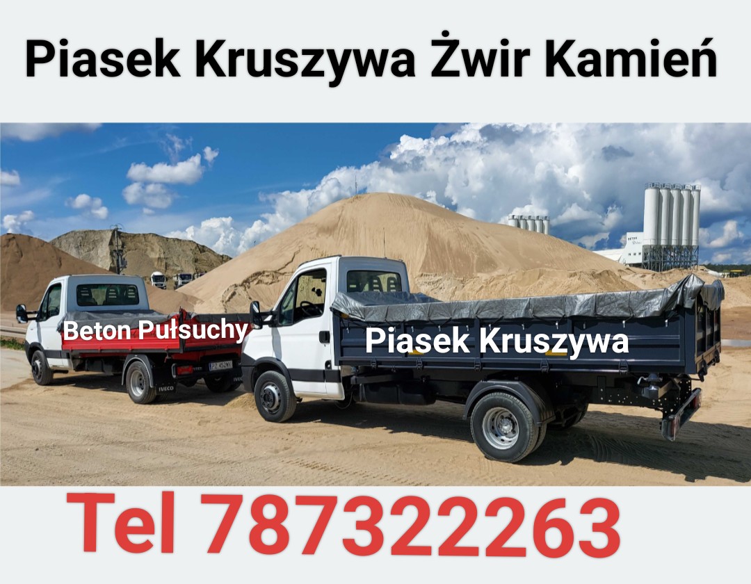 Sprzedaż dostawa piasek Kruszywa Rzeszów Tyczyn Budziwój 787322263