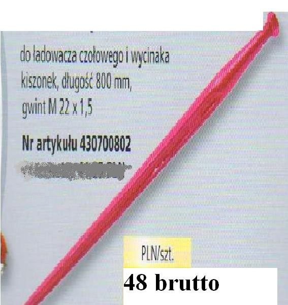 ZĄB KUTY DO ŁADOWACZA CZOŁOWEGO,DŁUGOŚĆ 800mm — zdjęcie 1