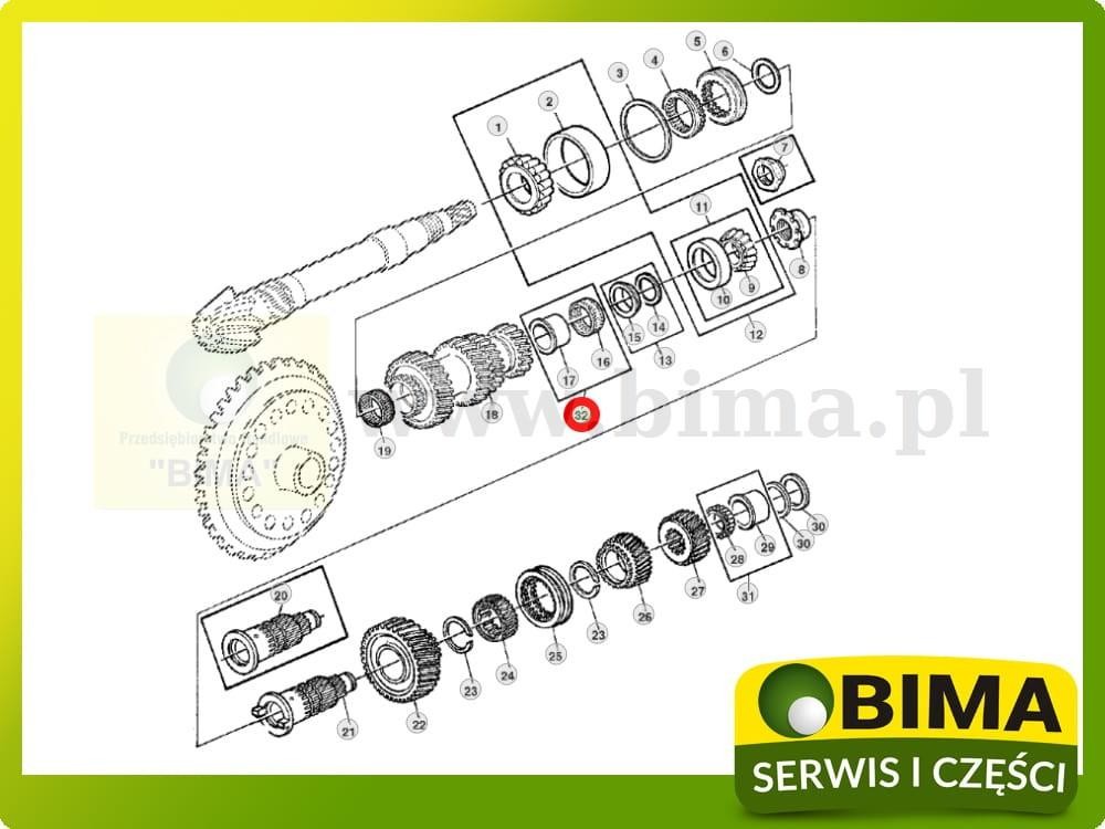 Łożysko igiełkowe John Deere 1350,1550,1750,1850,1850N — zdjęcie 2