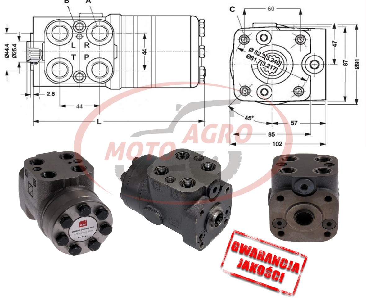Orbitrol 100 160 C 330 C 360 ZETOR MF 160 C-385 U19 1224 Wspomaganie — zdjęcie 1