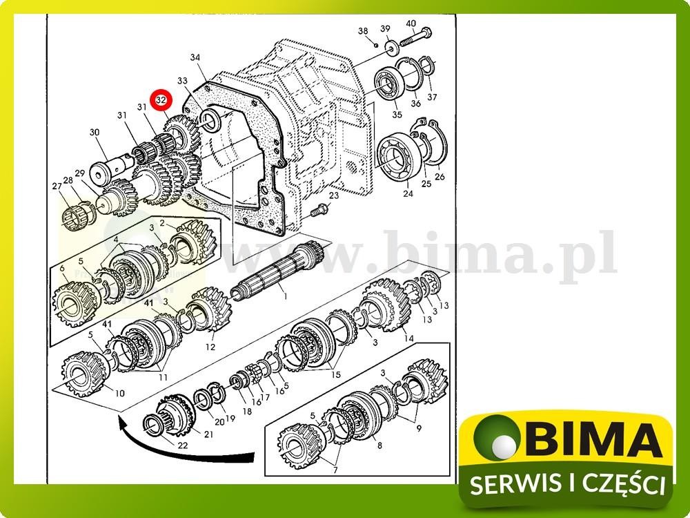 Koło zębate części skrzyni biegów John Deere 6200,6300 — zdjęcie 2