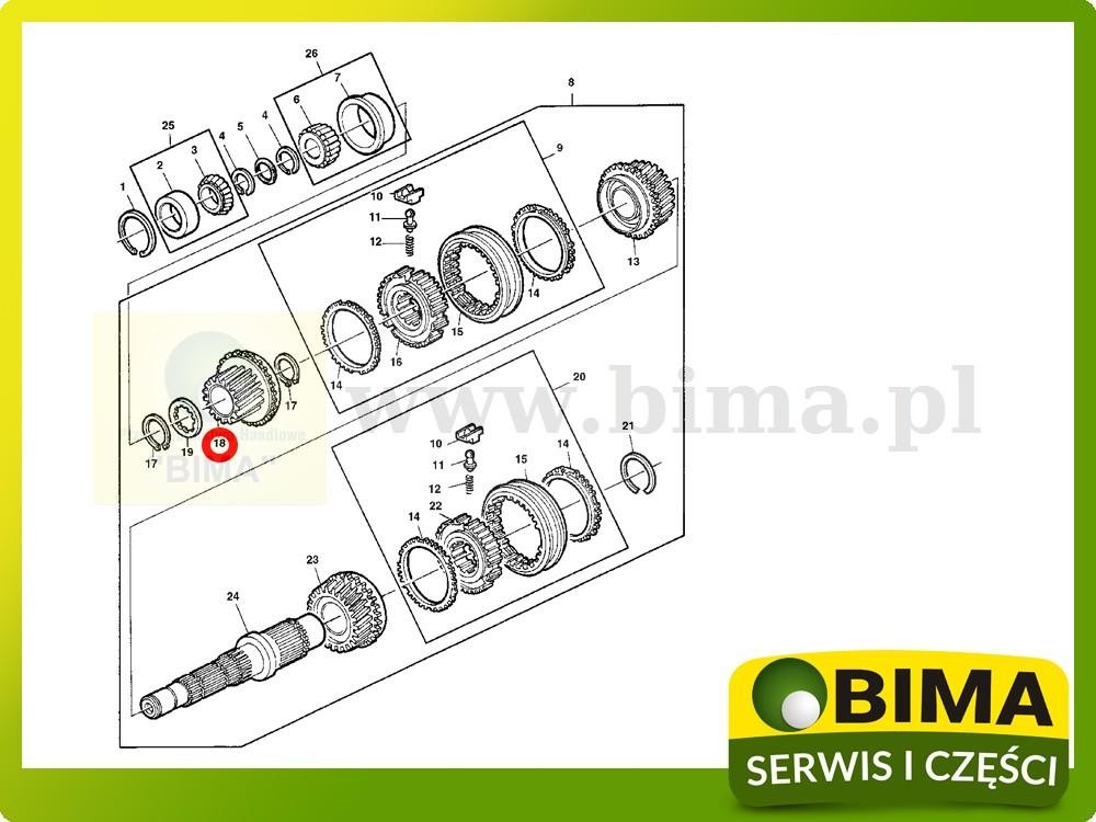 Koło zębate z15 skrzyni biegów John Deere 2450,1550