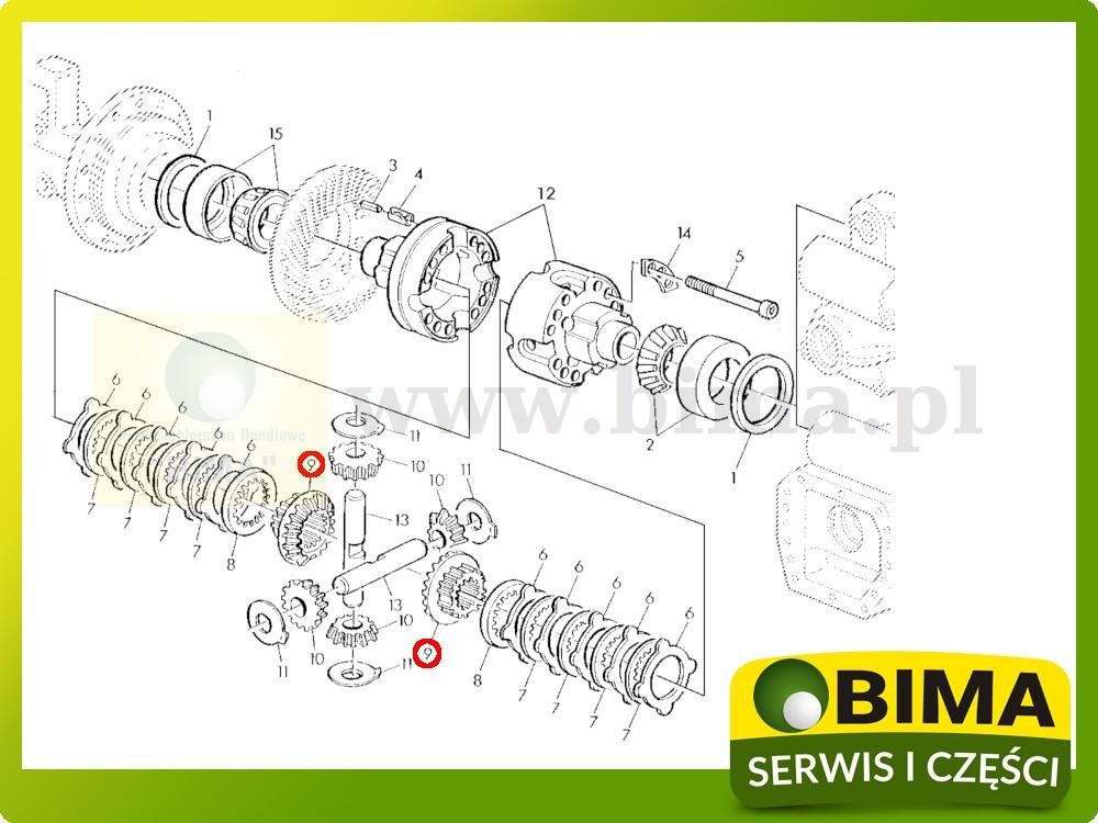 Koło zębate mechanizmu różnicowego John Deere 6510,6610 — zdjęcie 4