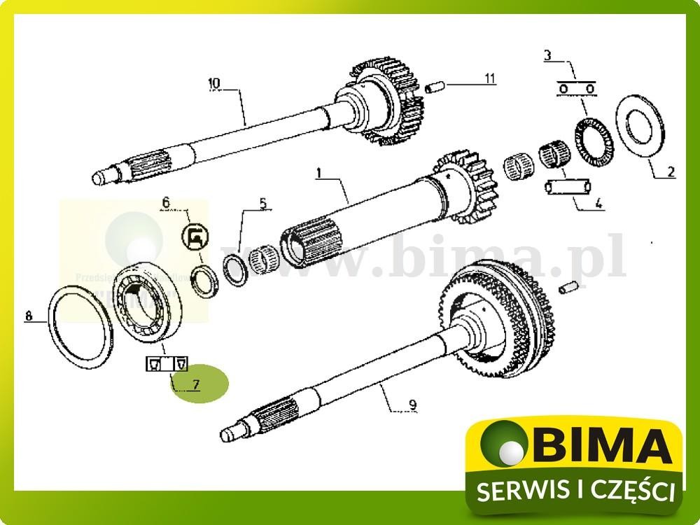 Łożysko skrzyni biegów części Renault CLAAS 65-32,65-34 — zdjęcie 3