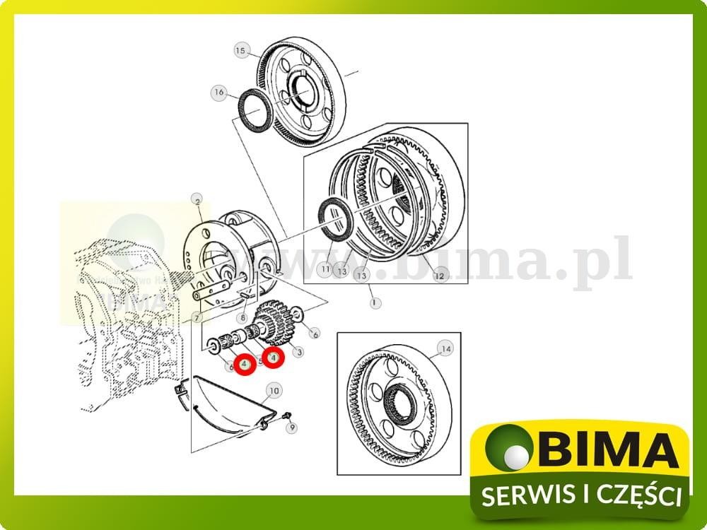 Łożysko igiełkowe skrzyni biegów John Deere 6600,6610