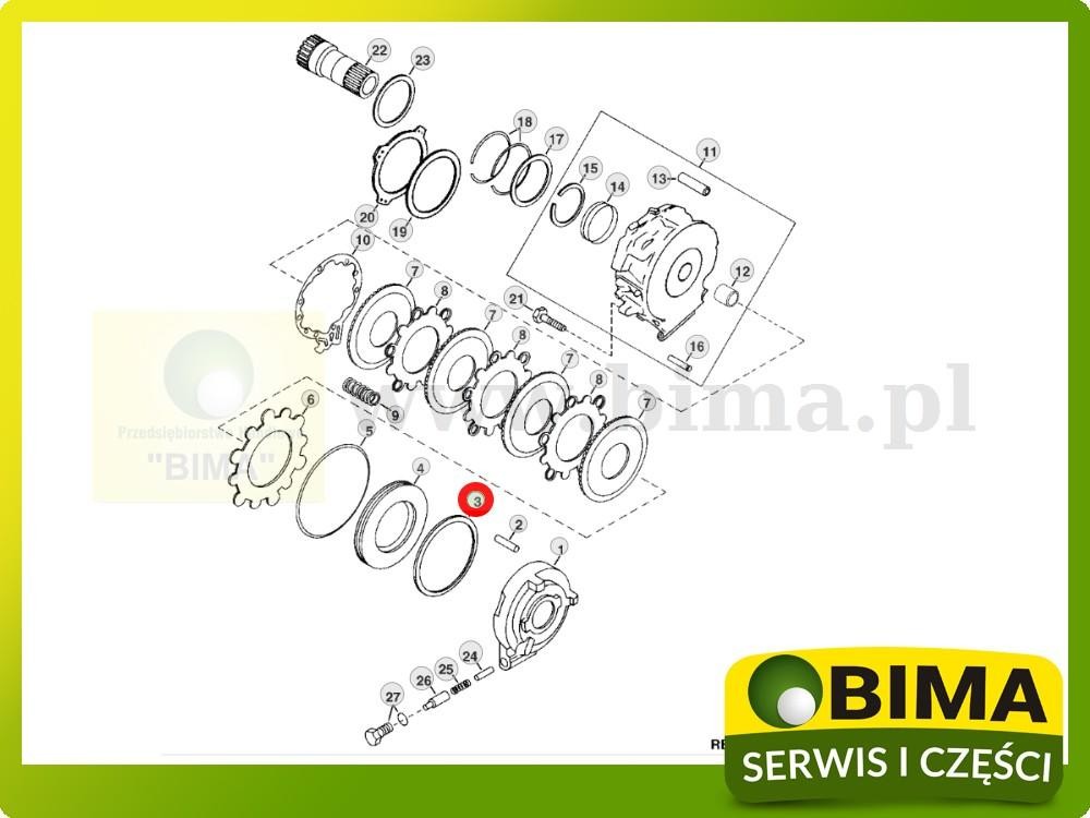 Uszczelniacz John Deere 7810,6810,6910,6910S,7210R