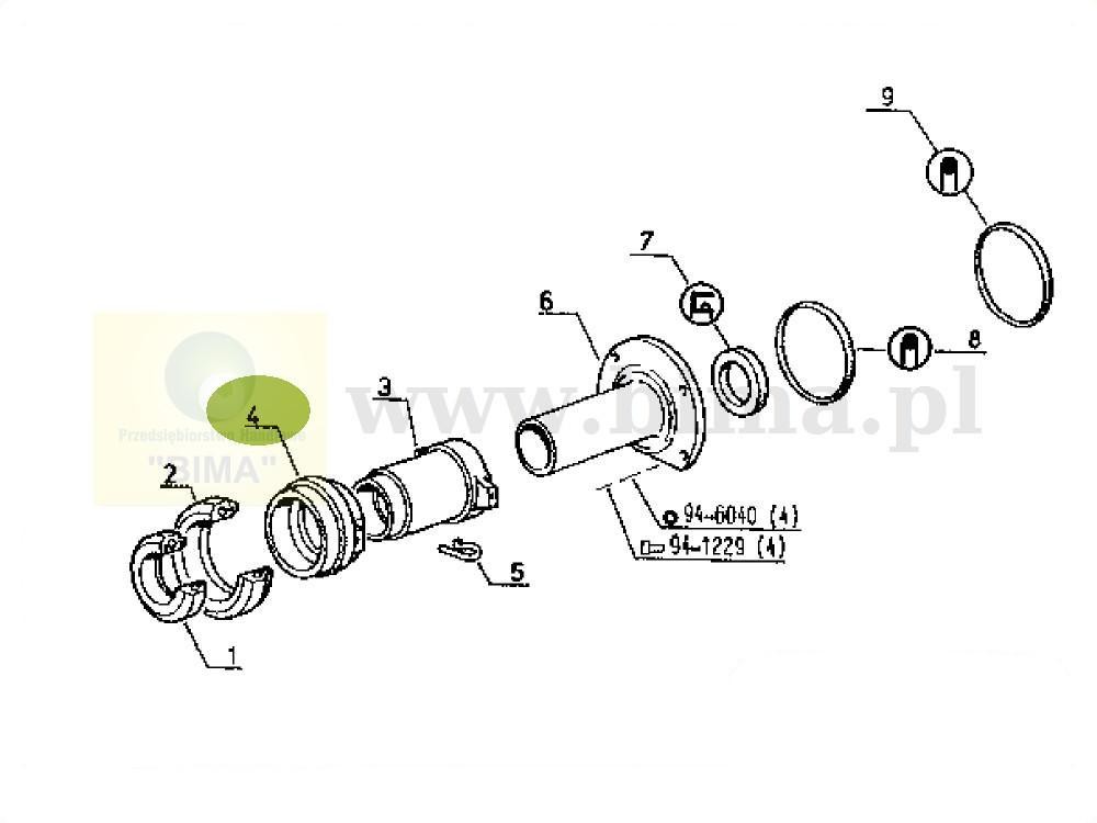 Tuleja sprzęgła BIMA5427 Renault CLAAS 61-12,61-14,65-12 — zdjęcie 3
