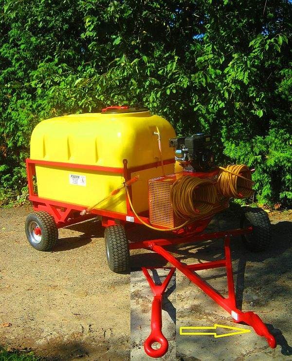 OPRYSKIWACZ SPALINOWY DO WÓZKÓW WIDŁOWYCH,  NA PRZYCZEPIE 800L, 6,5 kM — zdjęcie 4