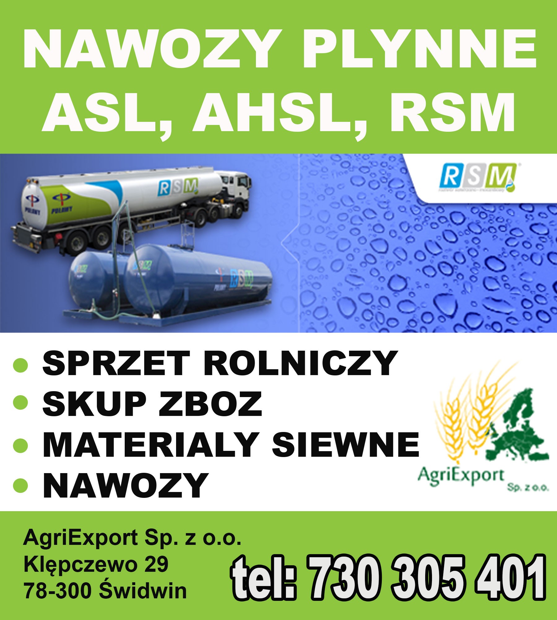 Sprzedaż nawozów, materiału siewnego, skup zbóż — zdjęcie 1