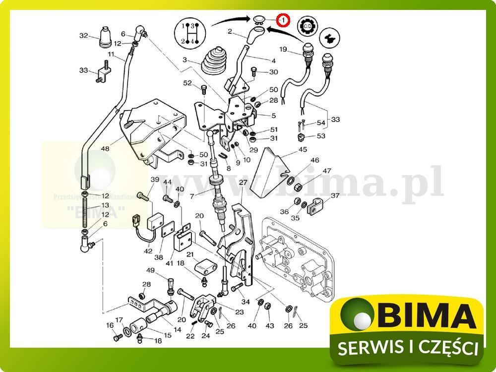 Schemat lewarka skrzyni biegów Massey Ferguson 6495 — zdjęcie 2