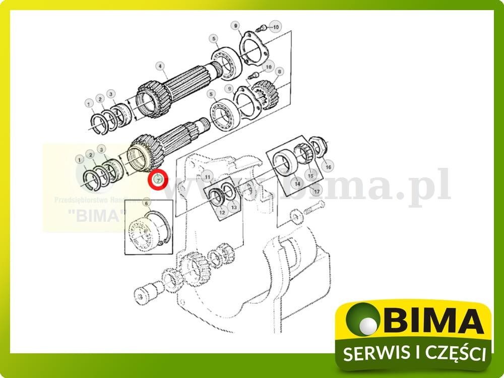 Wałek skrzyni biegów John Deere 1350,1550,1750,1850