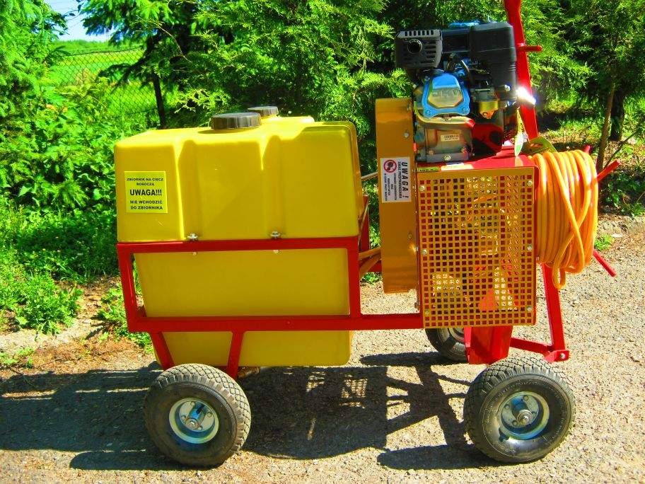 OPRYSKIWACZ SPALINOWY WÓZKOWY ZBIORNIK  80L, SILNIK 6,5 kM, 14-22l/min — zdjęcie 5