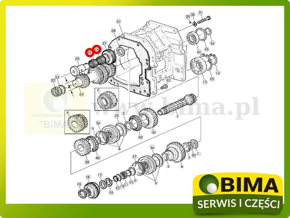Łożysko igiełkowe skrzyni biegów John Deere 6200,6205 — zdjęcie 2