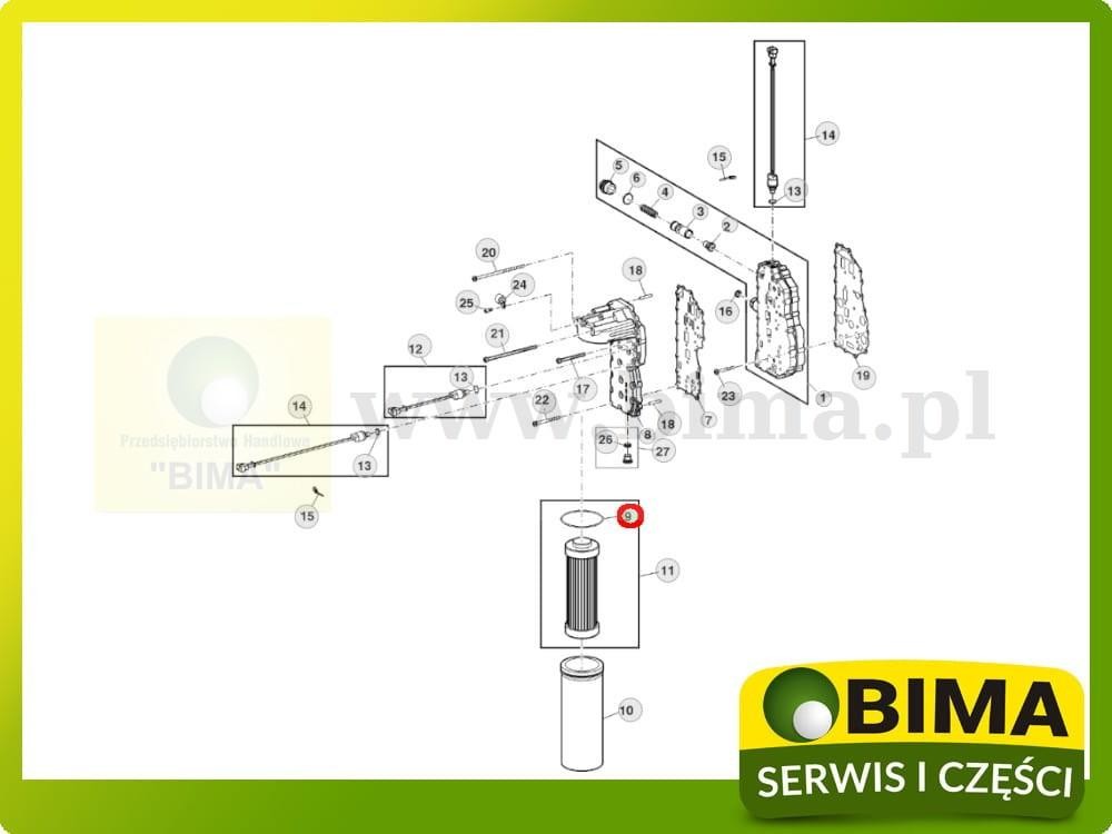 Oring filtra John Deere 7430E,7510,7520,7530,7530E,7600 — zdjęcie 1