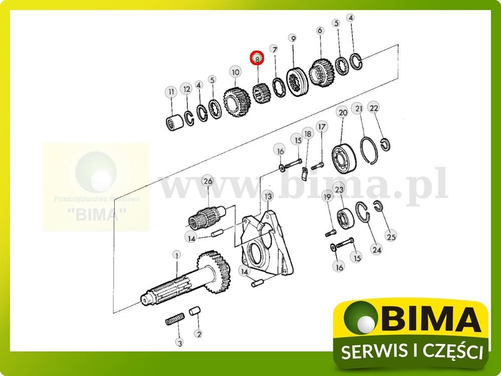 Piasta przesuwki John Deere 2040,2040S,2140,2250,2450 — zdjęcie 2