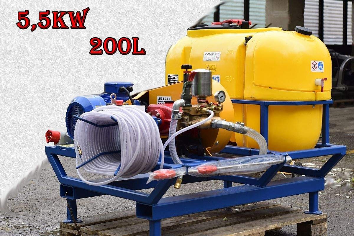OPRYSKIWACZ elektryczny/myjka 400V  POLEXIM200E-400V: 200l 30-70l/min — zdjęcie 1
