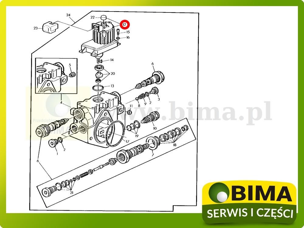 Silnik elektryczny krokowy podnośnika John Deere 6300 — zdjęcie 2