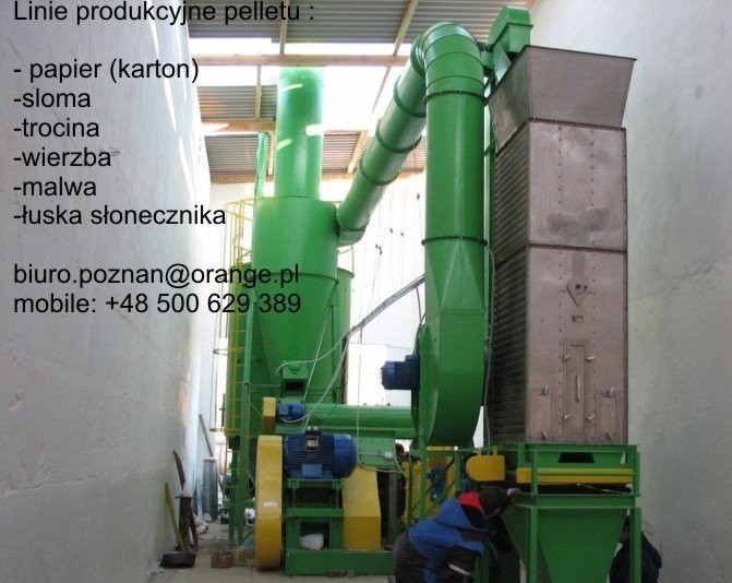 Linie do produkcji pellets z papieru (kartonu)i in